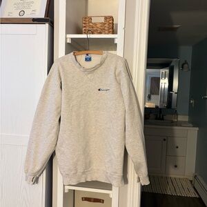 Champion Men's Light Gray Crewneck Sweater